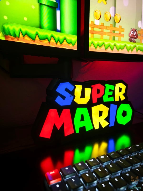 Lampe LED 3D Super Mario – Décoration Gaming RGB | Lightfox