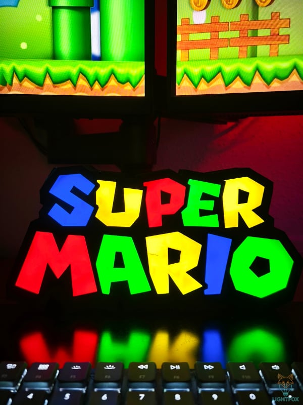 Lampe LED 3D Super Mario – Décoration Gaming RGB | Lightfox
