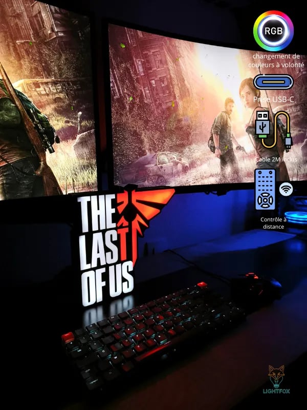 Lampe LED 3D The Last of Us — Décoration Gaming RGB | Lightfox