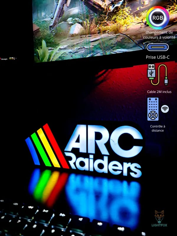 Lampe LED 3D Arc Raiders – Décoration Gaming RGB
