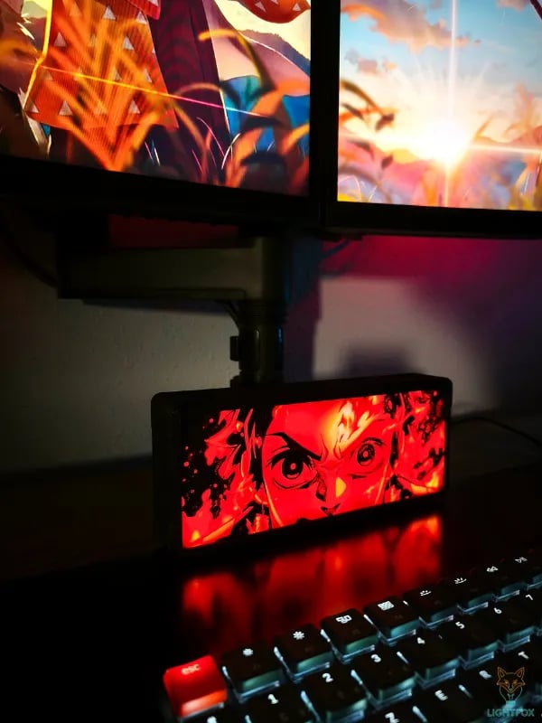 Lampe LED 3D Demon Slayer Tanjiro – Décoration Gaming RGB | Lightfox