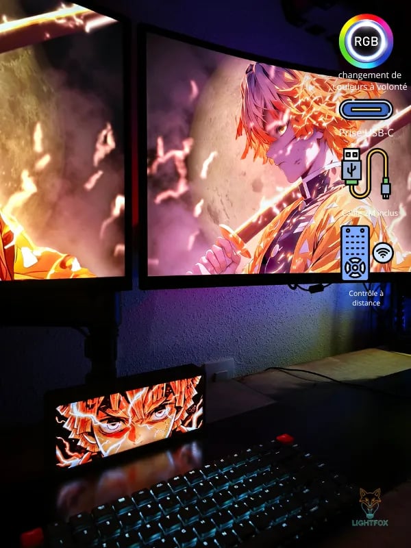 Lampe LED 3D Zenitsu – Demon Slayer RGB | Lightfox