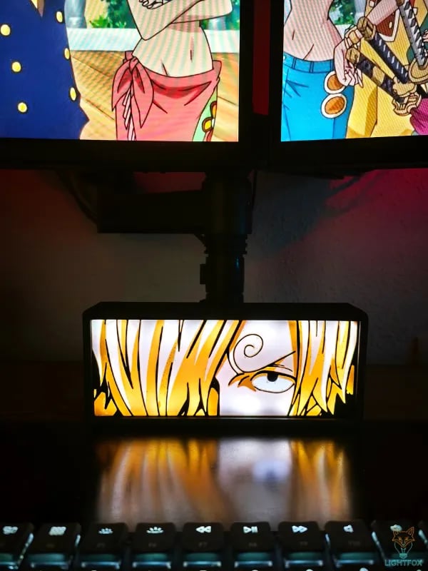 Lampe LED 3D One Piece Sanji – Décoration Gaming RGB | Lightfox