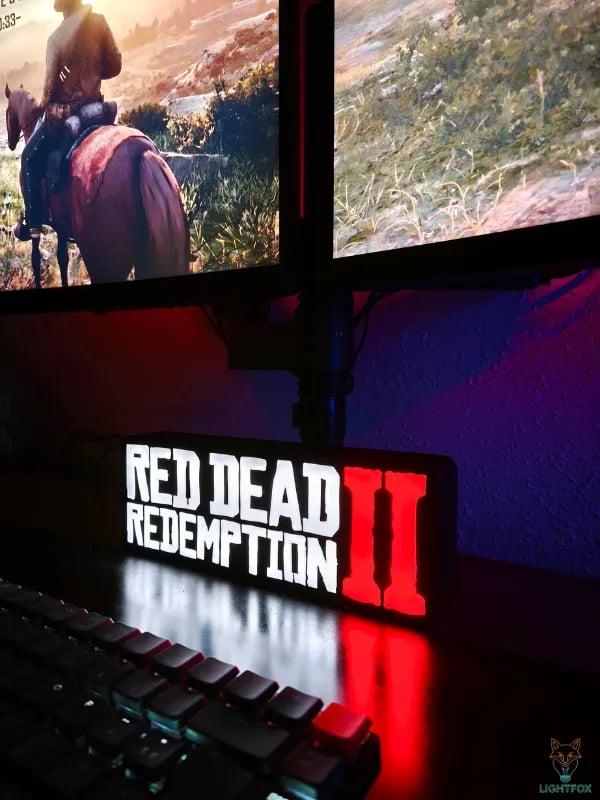 Lampe LED 3D Red Dead Redemption 2 — Décoration Gaming RGB | LightFox