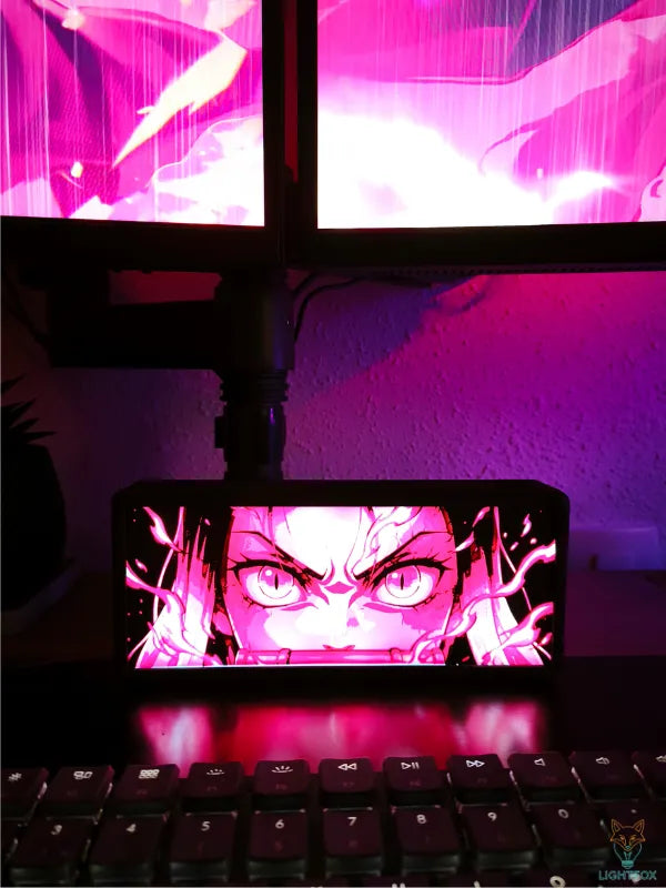 Lampe LED 3D Nezuko — Décoration Gaming RGB | Lightfox