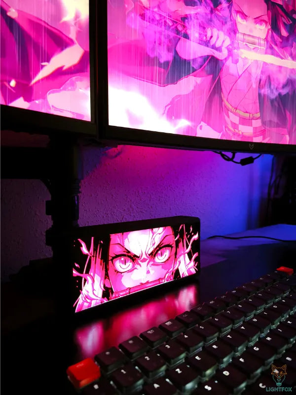 Lampe LED 3D Nezuko — Décoration Gaming RGB | Lightfox