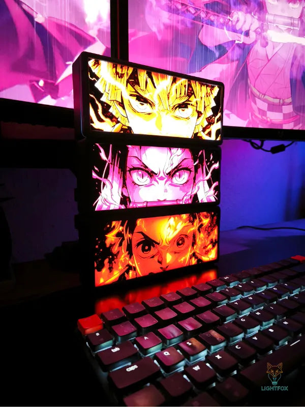 Lampe LED 3D Nezuko — Décoration Gaming RGB | Lightfox